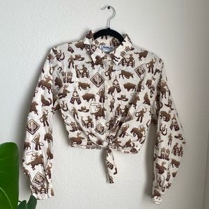 Cowgirl crop top size Medium